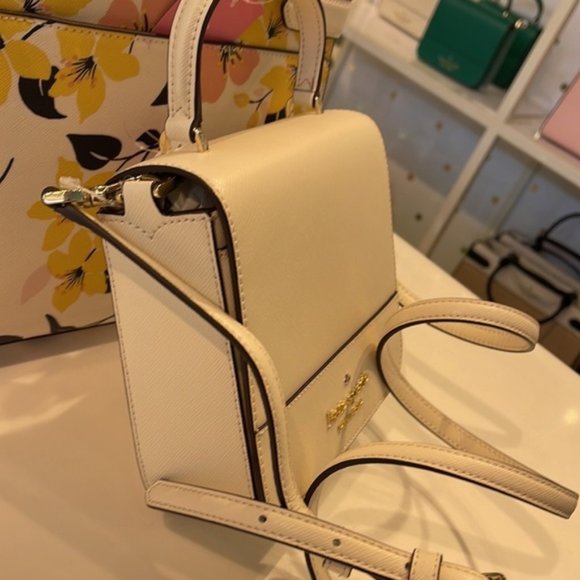 Kate Spade Staci Square Crossbody Saffiano Leather Parchment - Picture 11 of 16